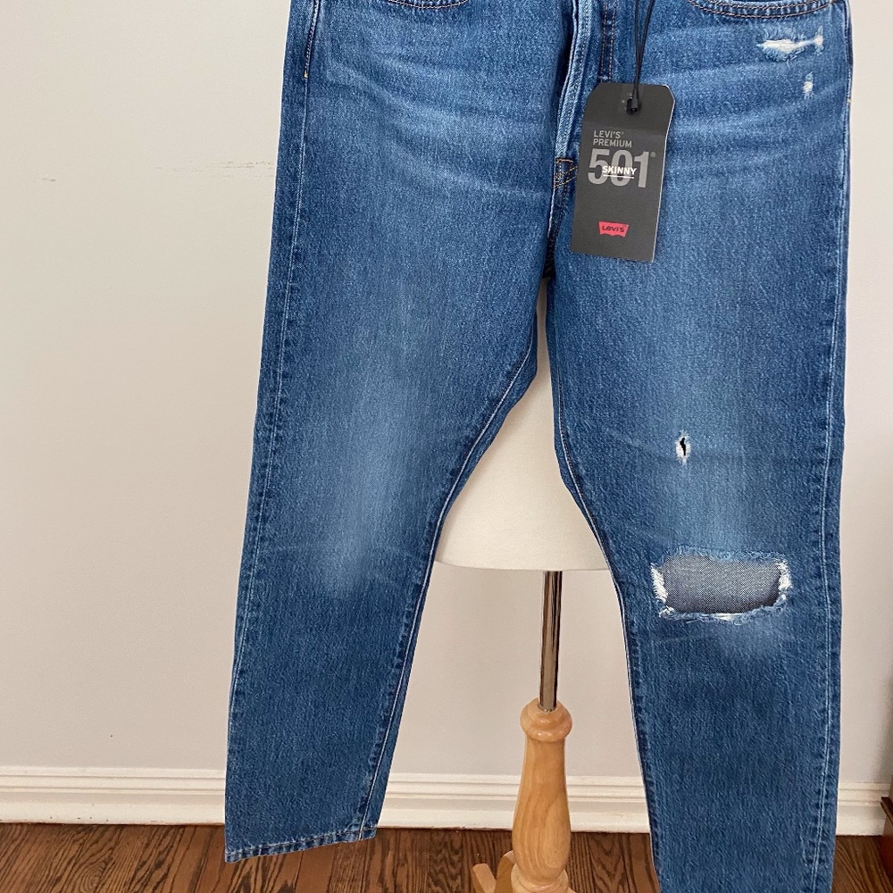 Levi 501 High Rise Skinny Jeans Size 30x28